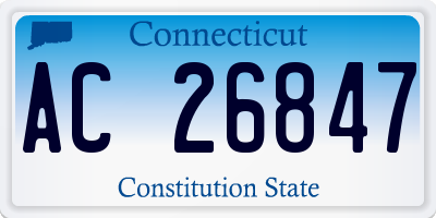 CT license plate AC26847