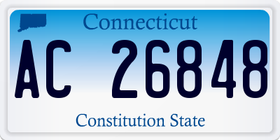 CT license plate AC26848