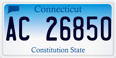 CT license plate AC26850
