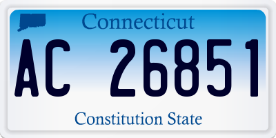 CT license plate AC26851