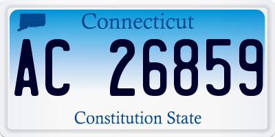 CT license plate AC26859