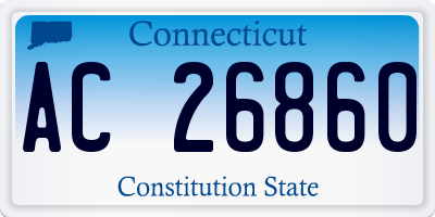 CT license plate AC26860