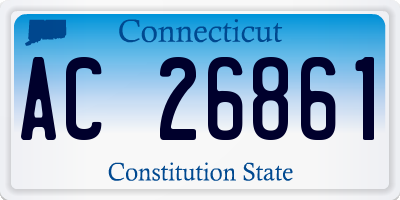 CT license plate AC26861