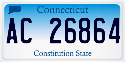 CT license plate AC26864
