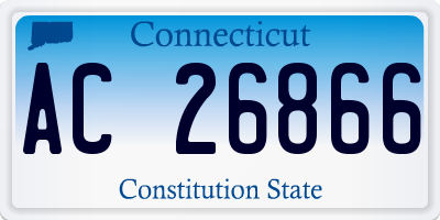 CT license plate AC26866