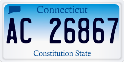 CT license plate AC26867