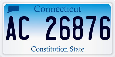 CT license plate AC26876