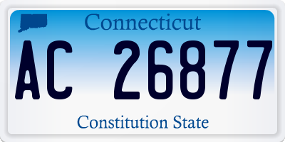 CT license plate AC26877