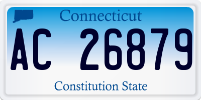 CT license plate AC26879