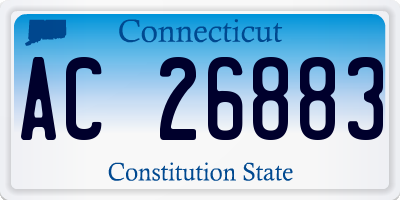CT license plate AC26883