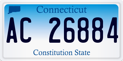 CT license plate AC26884