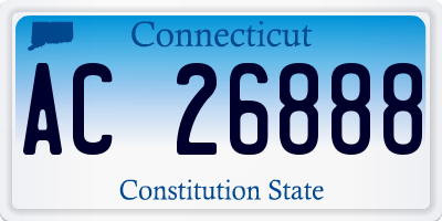 CT license plate AC26888