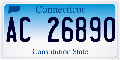 CT license plate AC26890