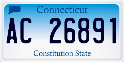 CT license plate AC26891