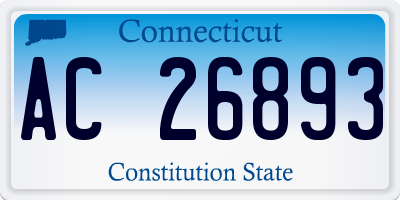 CT license plate AC26893