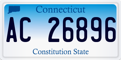 CT license plate AC26896