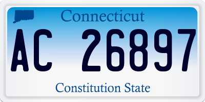 CT license plate AC26897