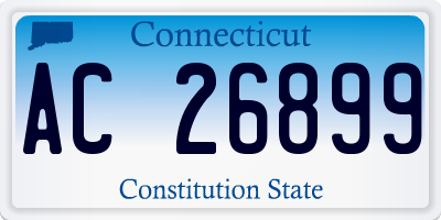 CT license plate AC26899