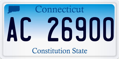 CT license plate AC26900