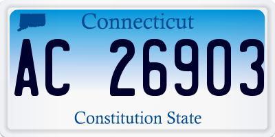 CT license plate AC26903