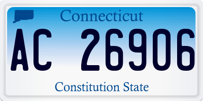 CT license plate AC26906