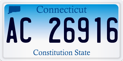 CT license plate AC26916