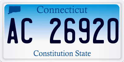 CT license plate AC26920