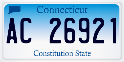 CT license plate AC26921
