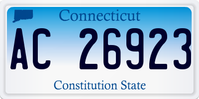 CT license plate AC26923