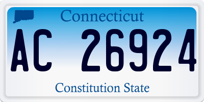 CT license plate AC26924