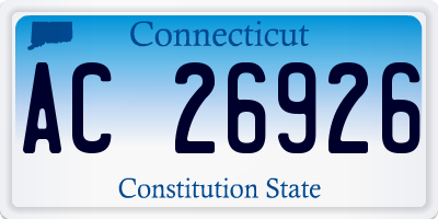 CT license plate AC26926