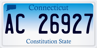 CT license plate AC26927