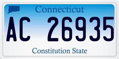 CT license plate AC26935