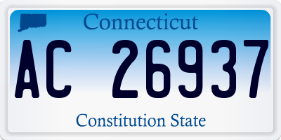 CT license plate AC26937