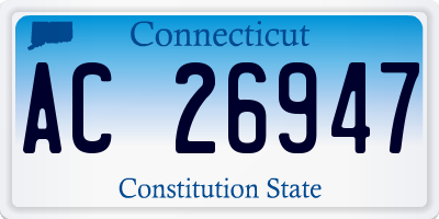 CT license plate AC26947