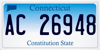 CT license plate AC26948