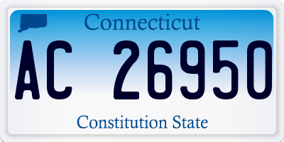 CT license plate AC26950