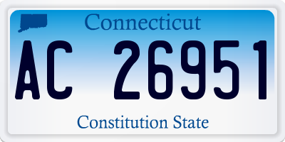 CT license plate AC26951