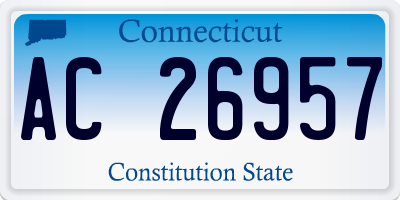 CT license plate AC26957