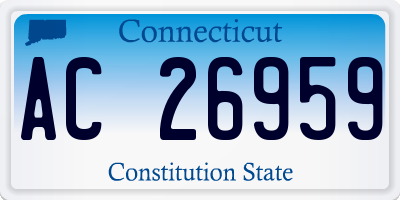 CT license plate AC26959