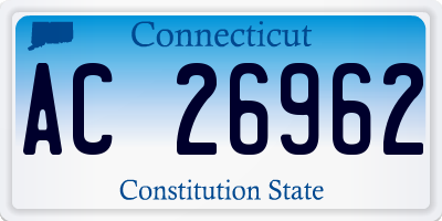 CT license plate AC26962