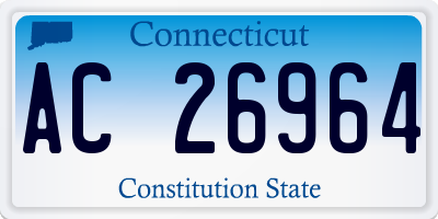 CT license plate AC26964