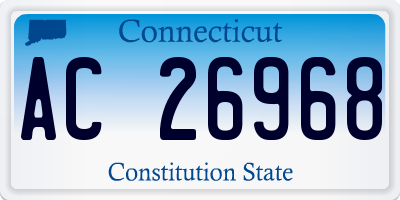 CT license plate AC26968