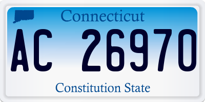 CT license plate AC26970