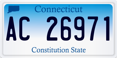 CT license plate AC26971