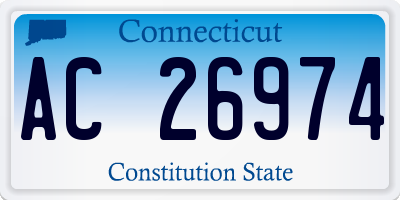 CT license plate AC26974