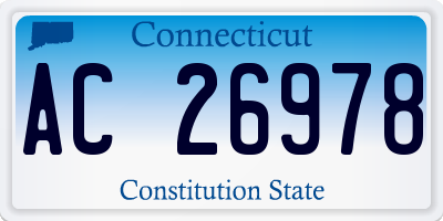 CT license plate AC26978