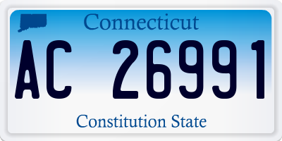 CT license plate AC26991