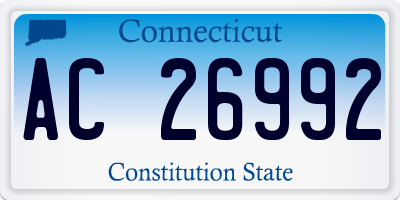 CT license plate AC26992
