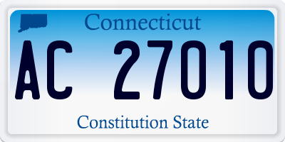 CT license plate AC27010